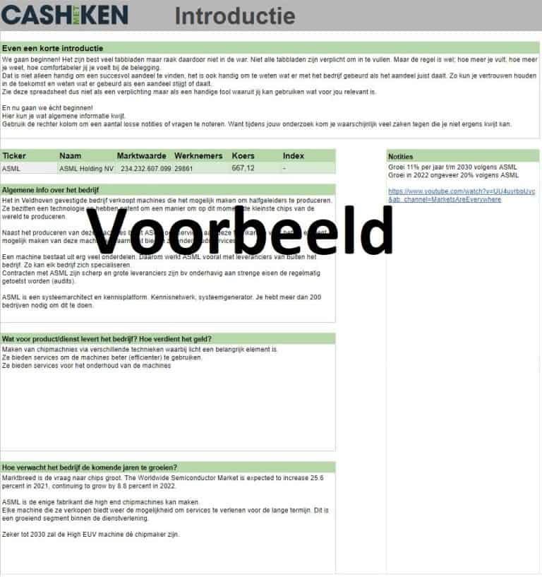 Aandelen Analyse Tool Introductie